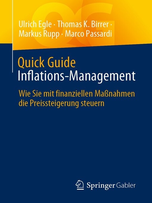 Title details for Quick Guide Inflations-Management by Ulrich Egle - Available